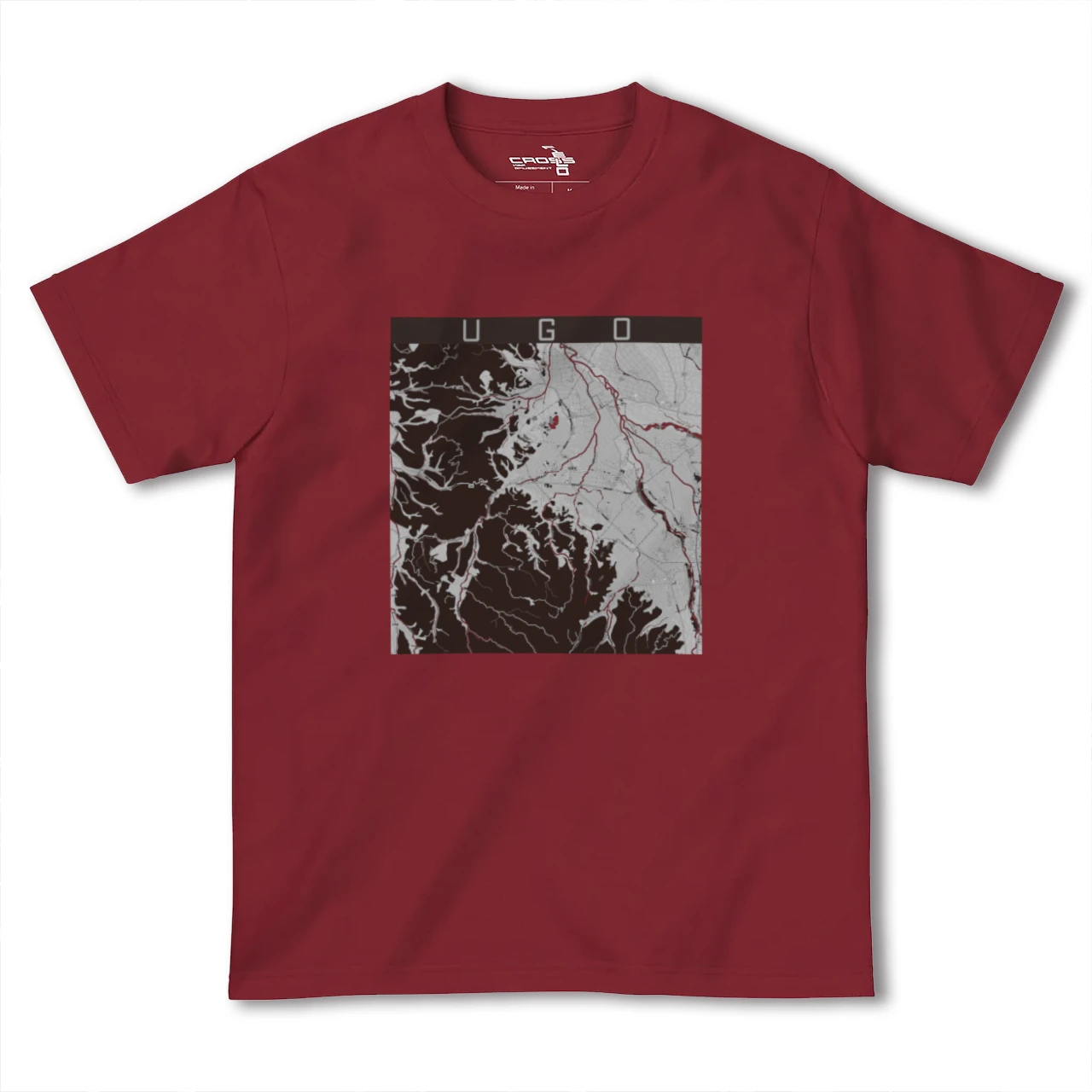 【羽後(秋田県)】地図柄ヘビーウェイトTシャツ