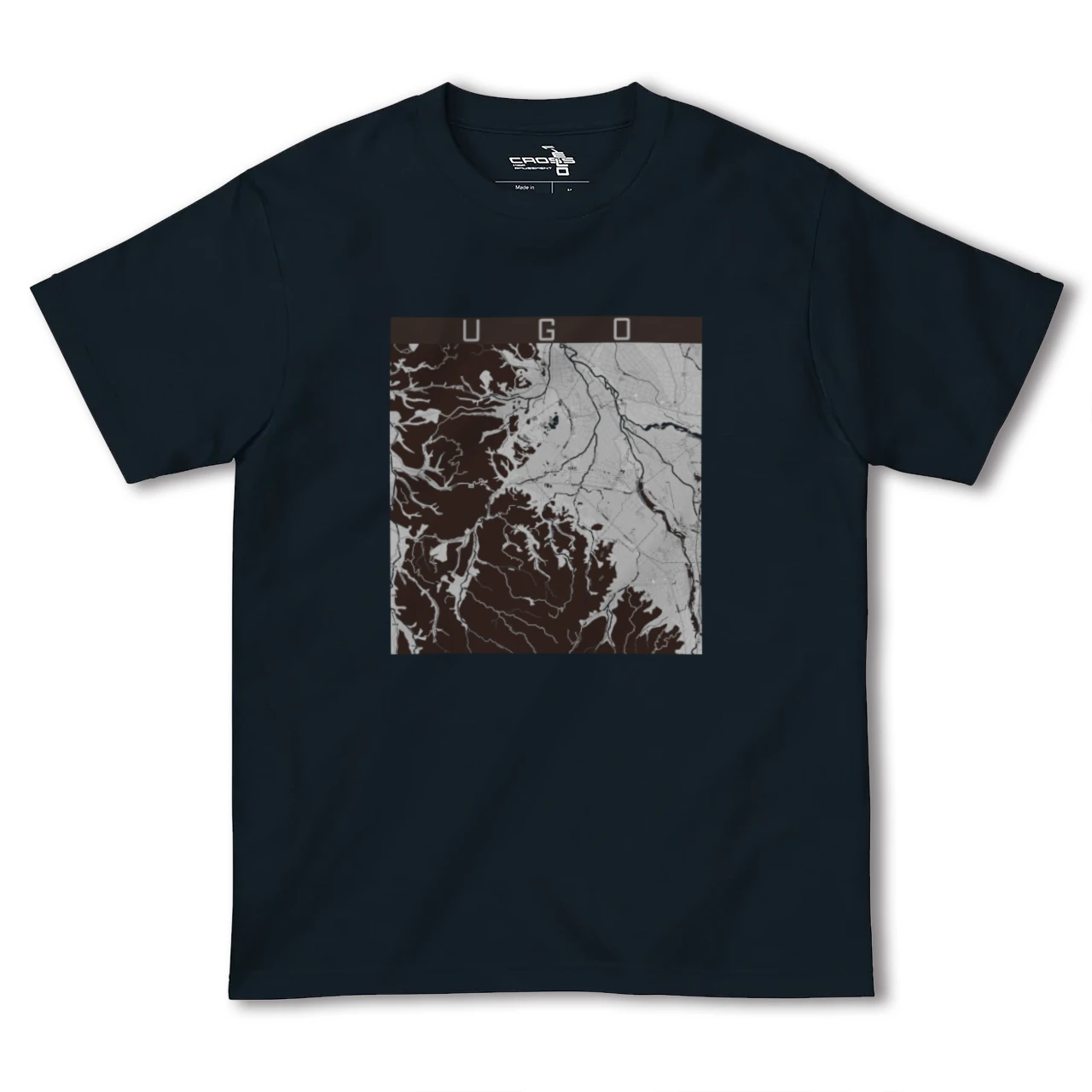 【羽後(秋田県)】地図柄ヘビーウェイトTシャツ