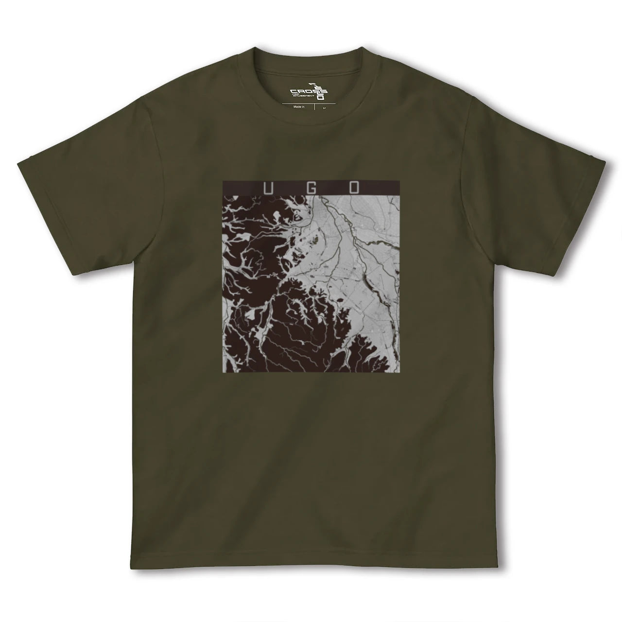 【羽後(秋田県)】地図柄ヘビーウェイトTシャツ