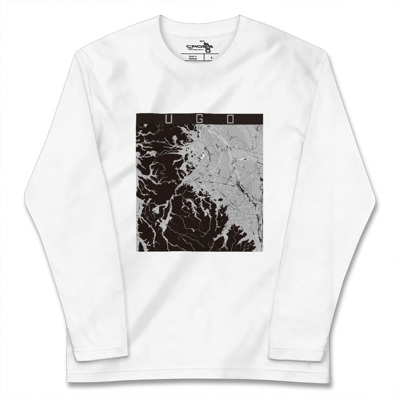 【羽後(秋田県)】地図柄ロングスリーブTシャツ
