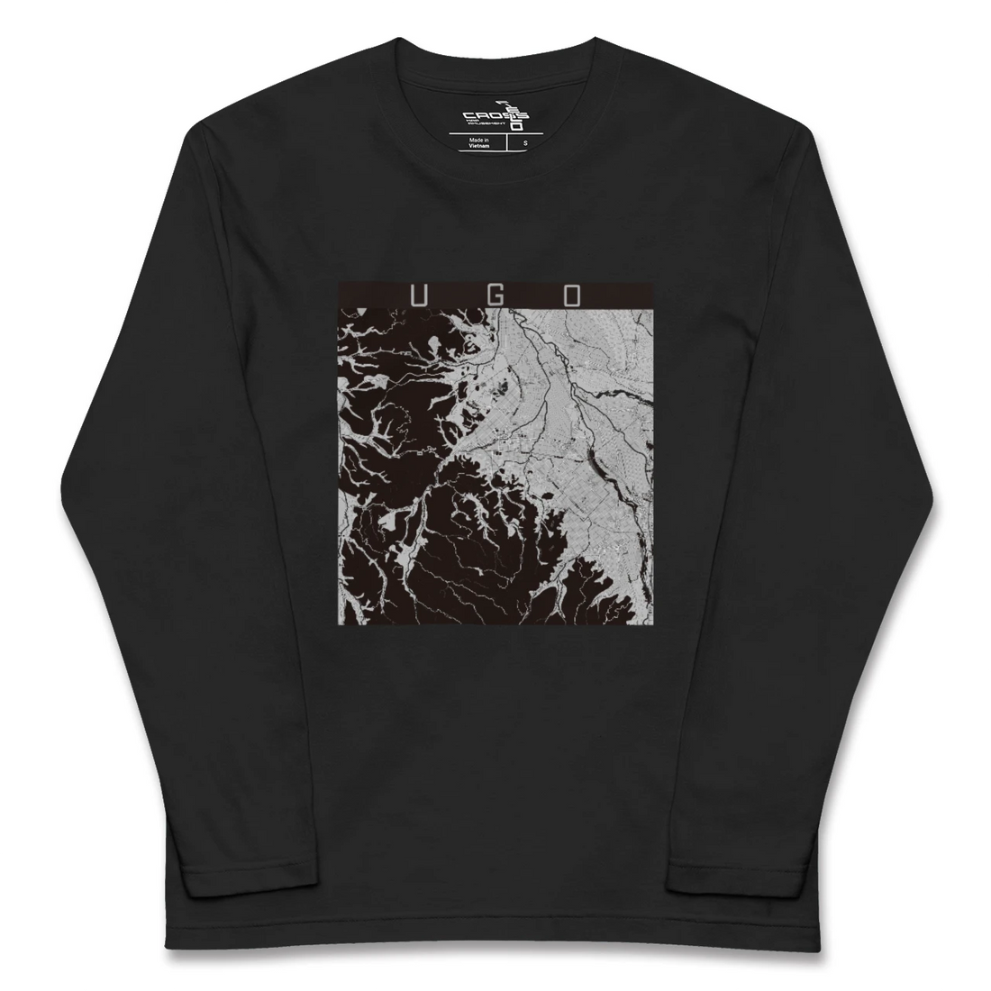 【羽後(秋田県)】地図柄ロングスリーブTシャツ