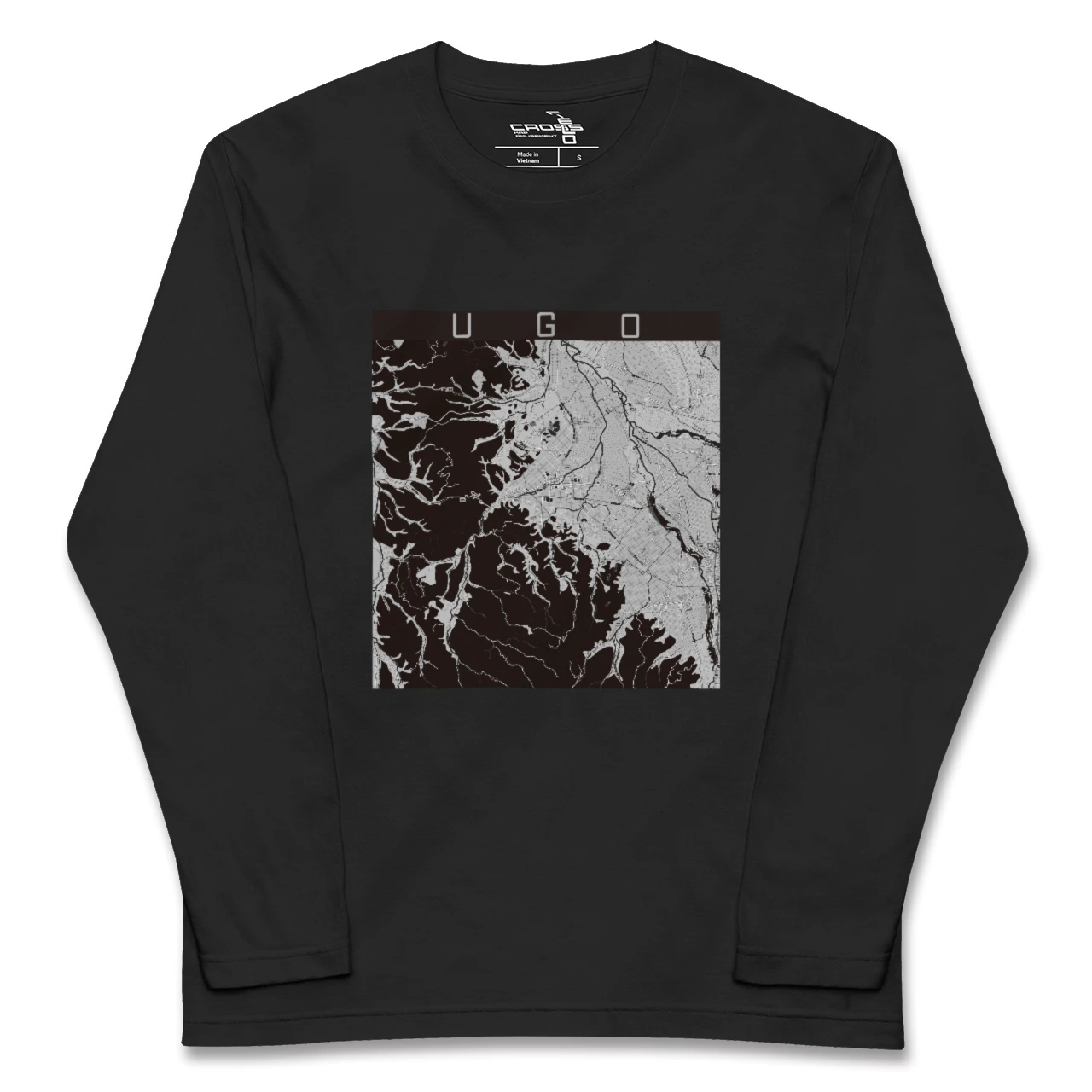 【羽後(秋田県)】地図柄ロングスリーブTシャツ