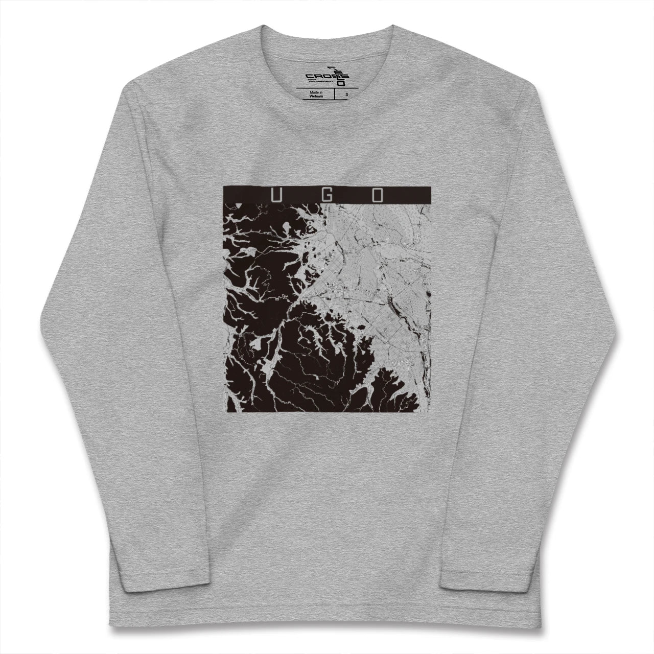 【羽後(秋田県)】地図柄ロングスリーブTシャツ