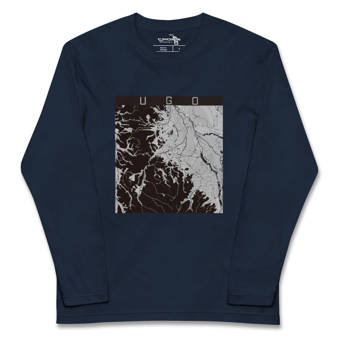 【羽後(秋田県)】地図柄ロングスリーブTシャツ