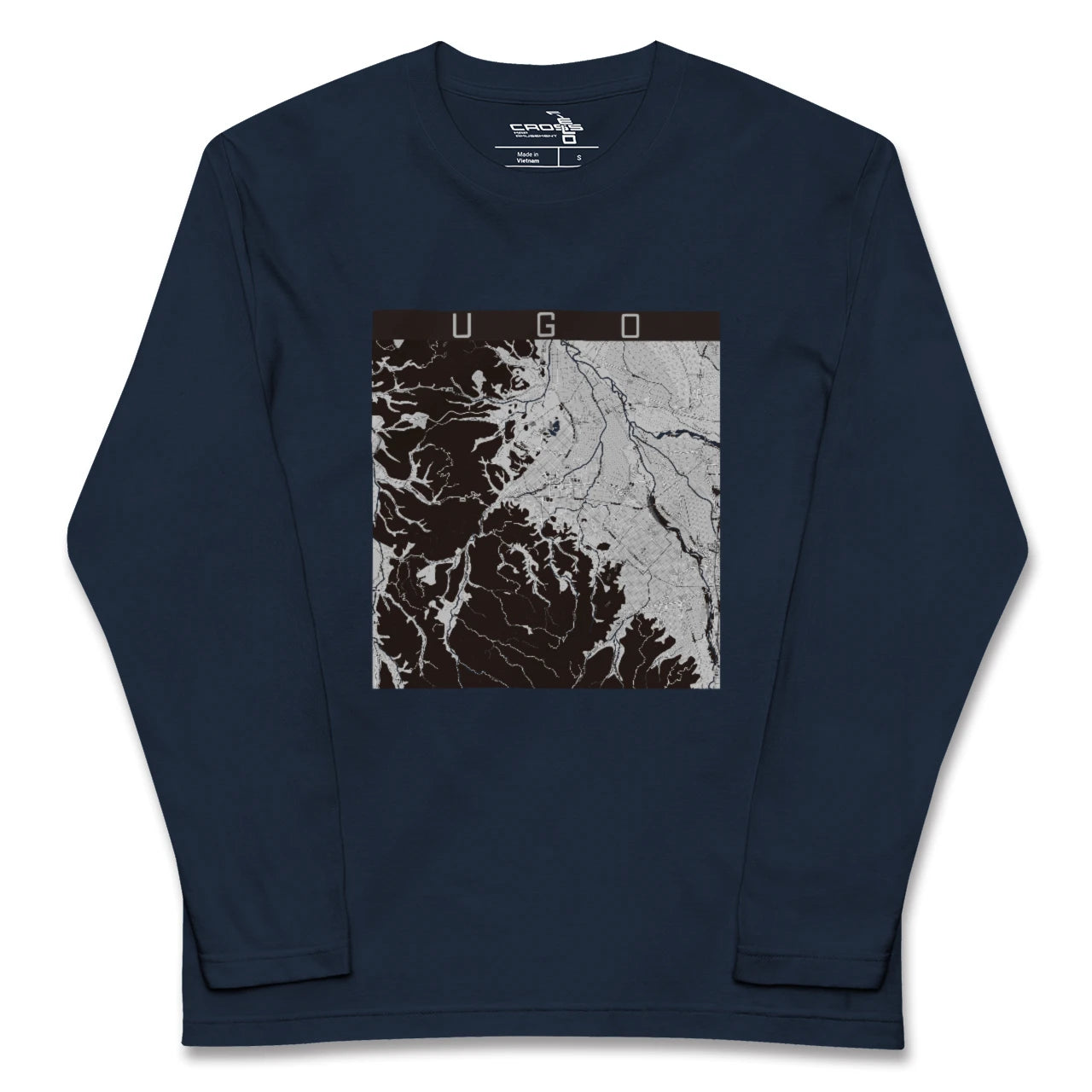 【羽後(秋田県)】地図柄ロングスリーブTシャツ