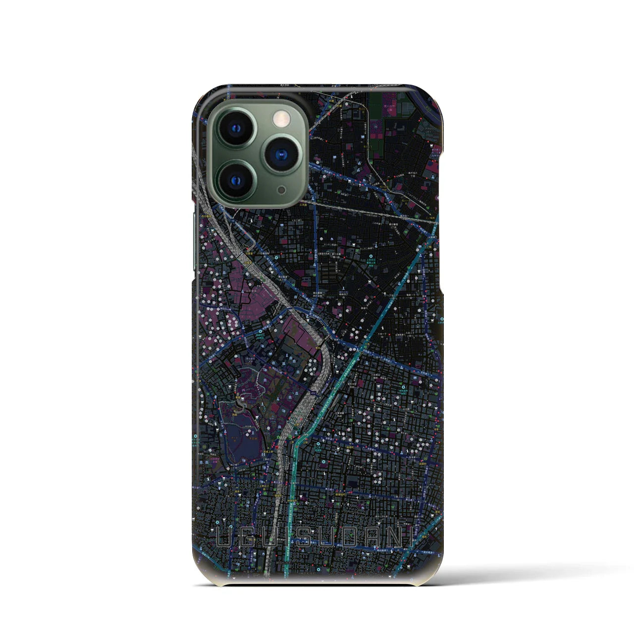 【鶯谷(東京都)】地図柄iPhoneケース(バックカバータイプ)