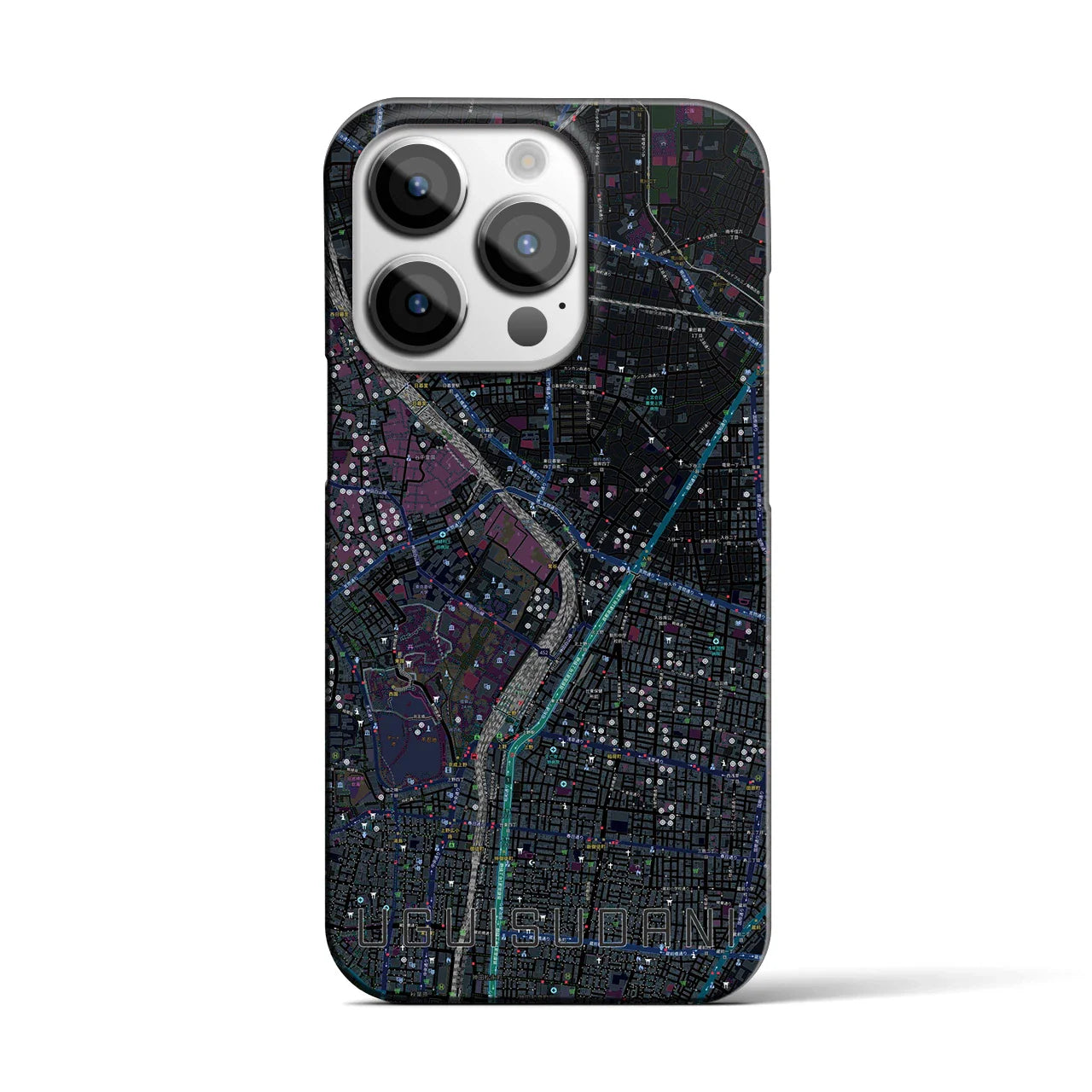 【鶯谷(東京都)】地図柄iPhoneケース(バックカバータイプ)