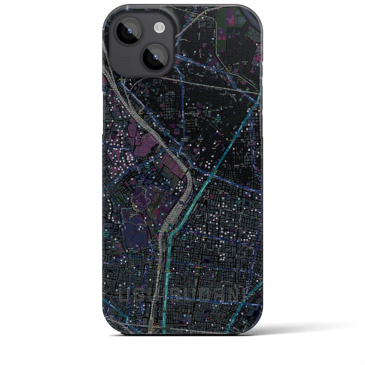 【鶯谷(東京都)】地図柄iPhoneケース(バックカバータイプ)