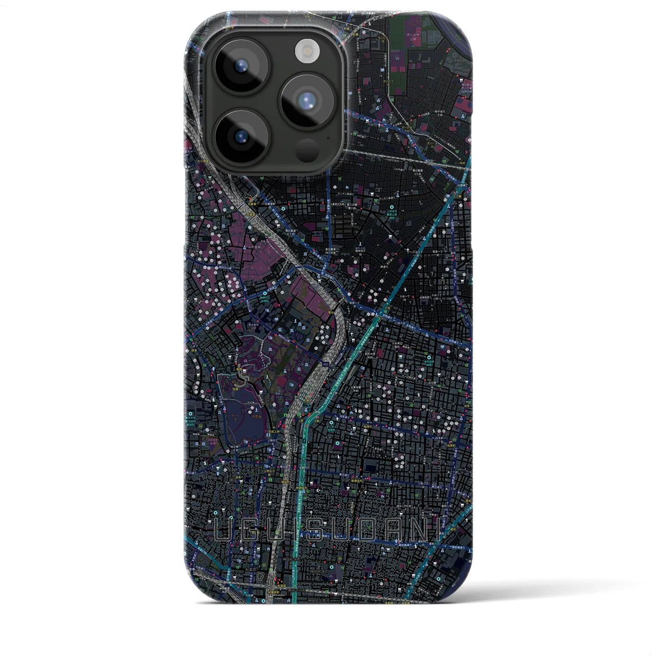 【鶯谷(東京都)】地図柄iPhoneケース(バックカバータイプ)