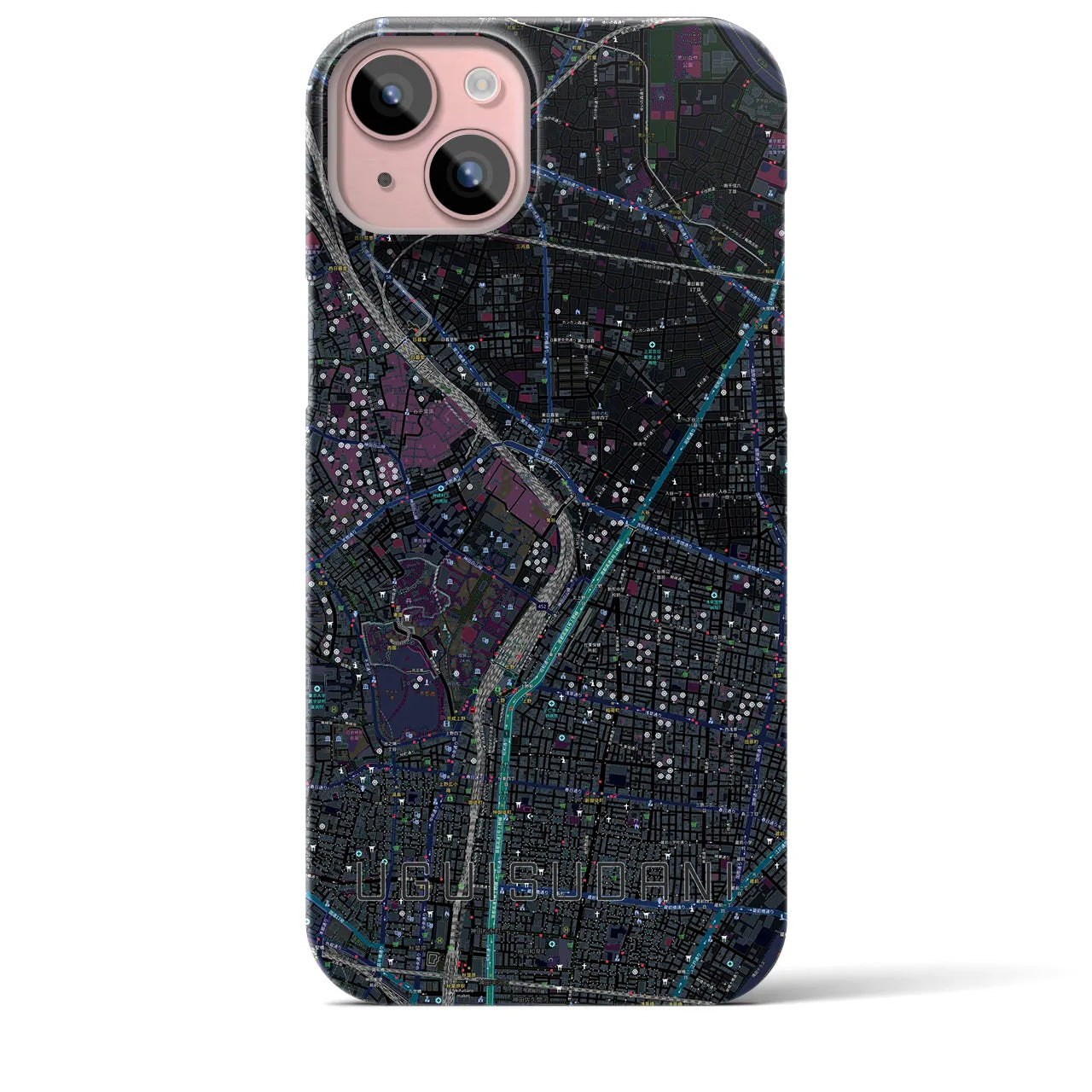 【鶯谷(東京都)】地図柄iPhoneケース(バックカバータイプ)