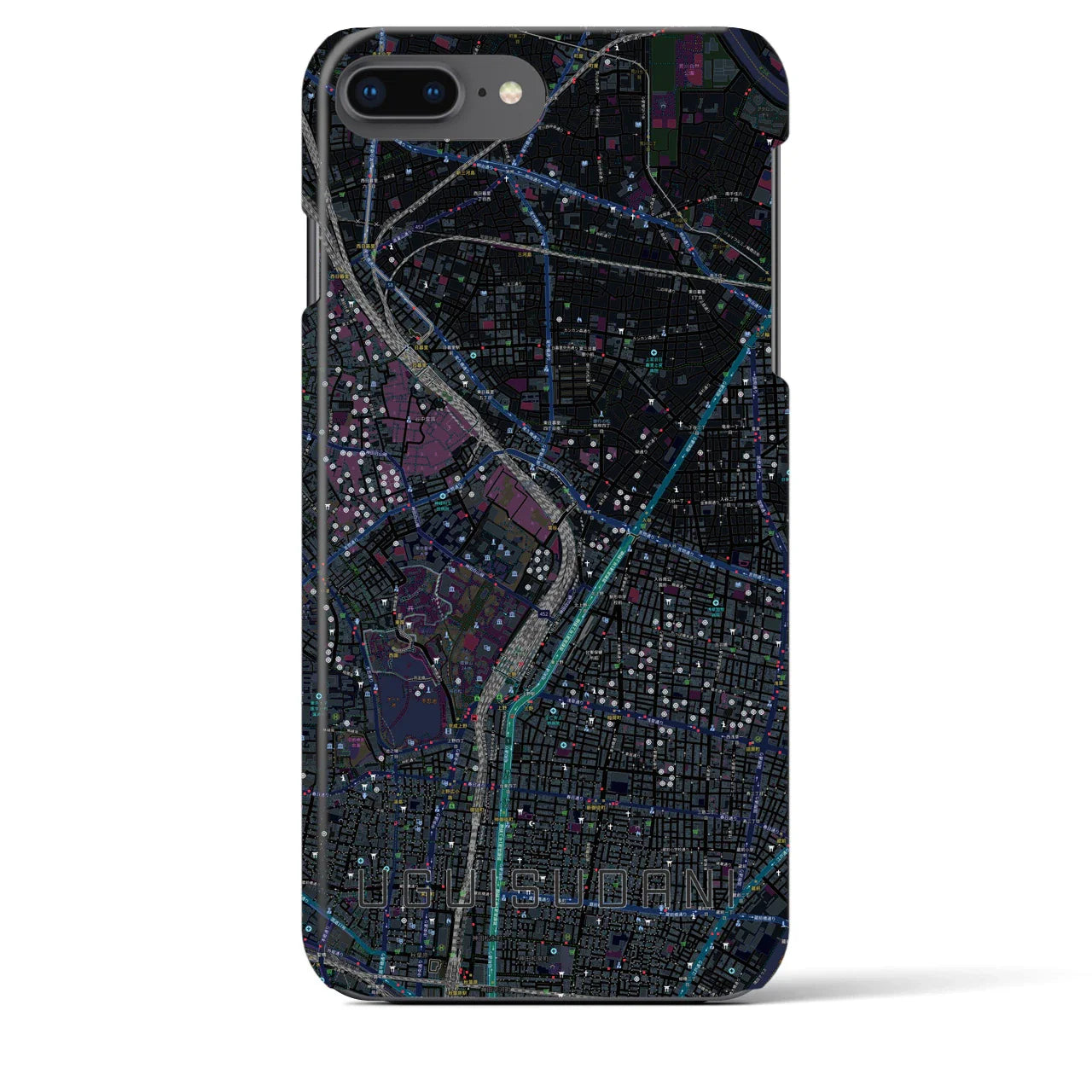 【鶯谷(東京都)】地図柄iPhoneケース(バックカバータイプ)
