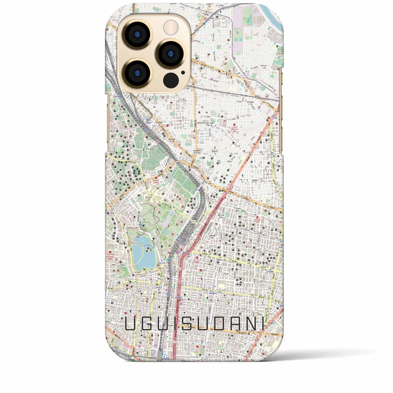 【鶯谷(東京都)】地図柄iPhoneケース(バックカバータイプ)