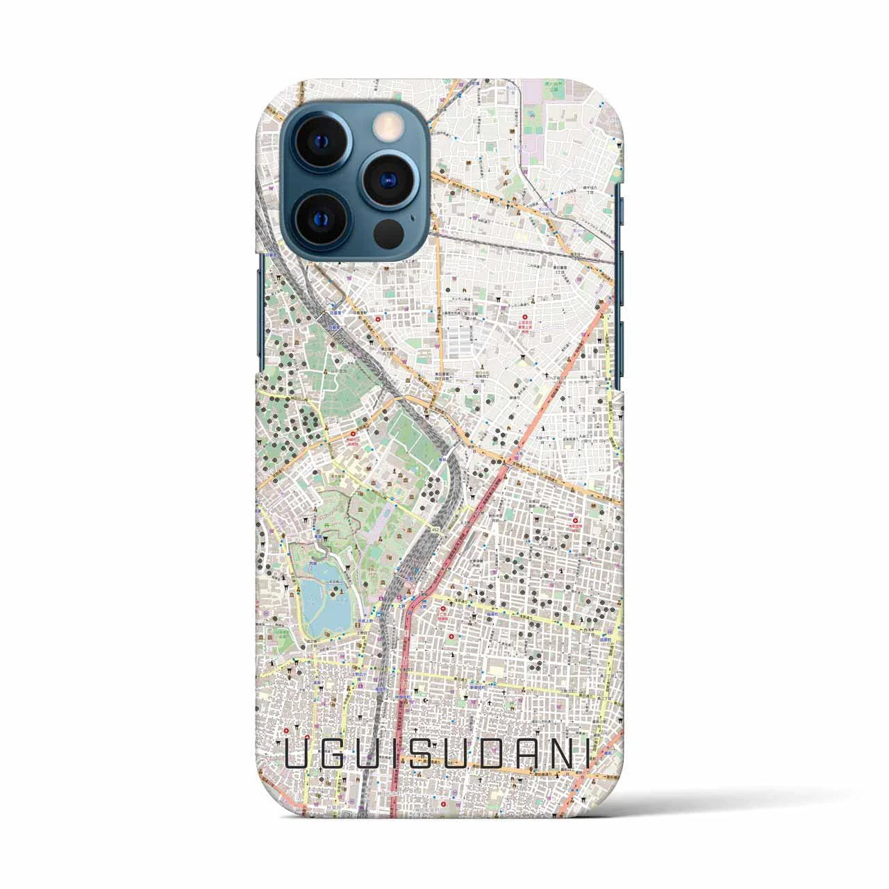 【鶯谷(東京都)】地図柄iPhoneケース(バックカバータイプ)