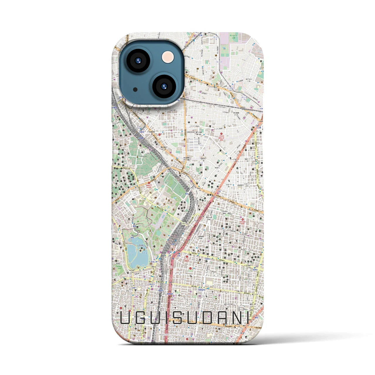 【鶯谷(東京都)】地図柄iPhoneケース(バックカバータイプ)