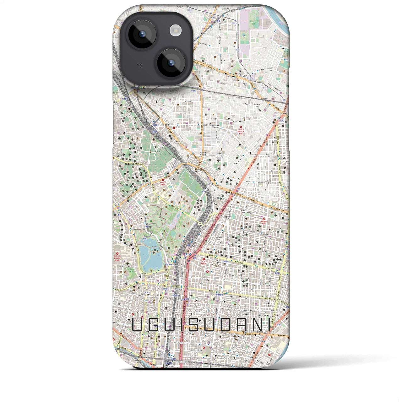 【鶯谷(東京都)】地図柄iPhoneケース(バックカバータイプ)