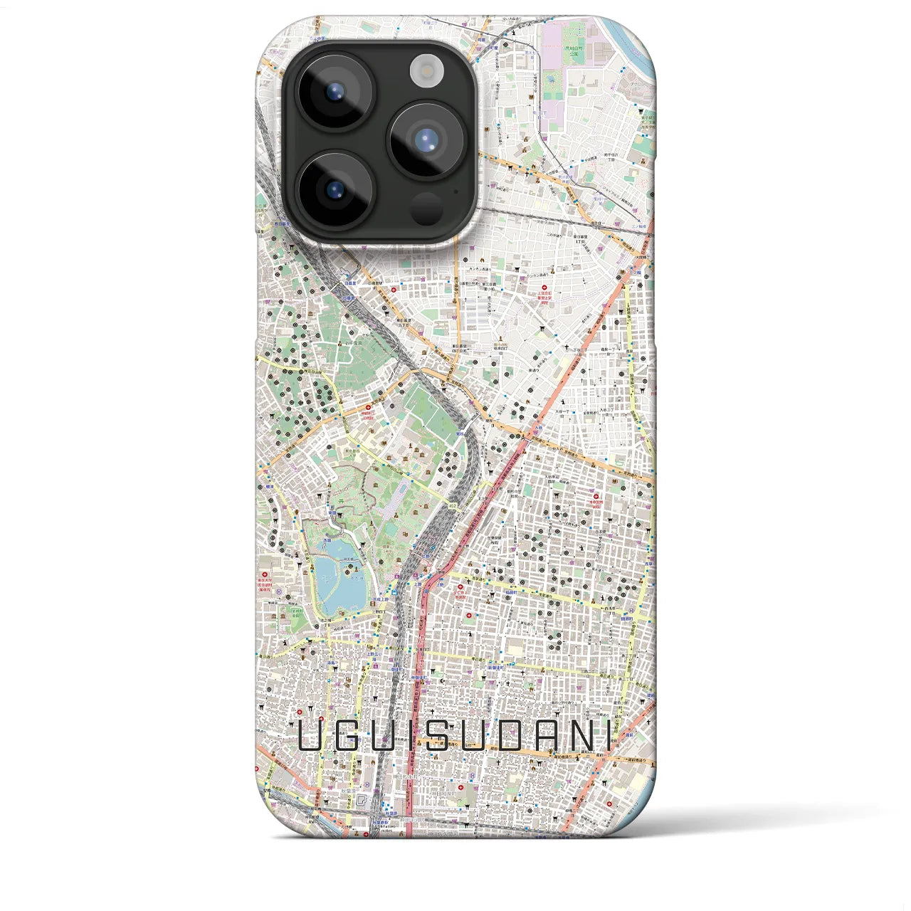 【鶯谷(東京都)】地図柄iPhoneケース(バックカバータイプ)