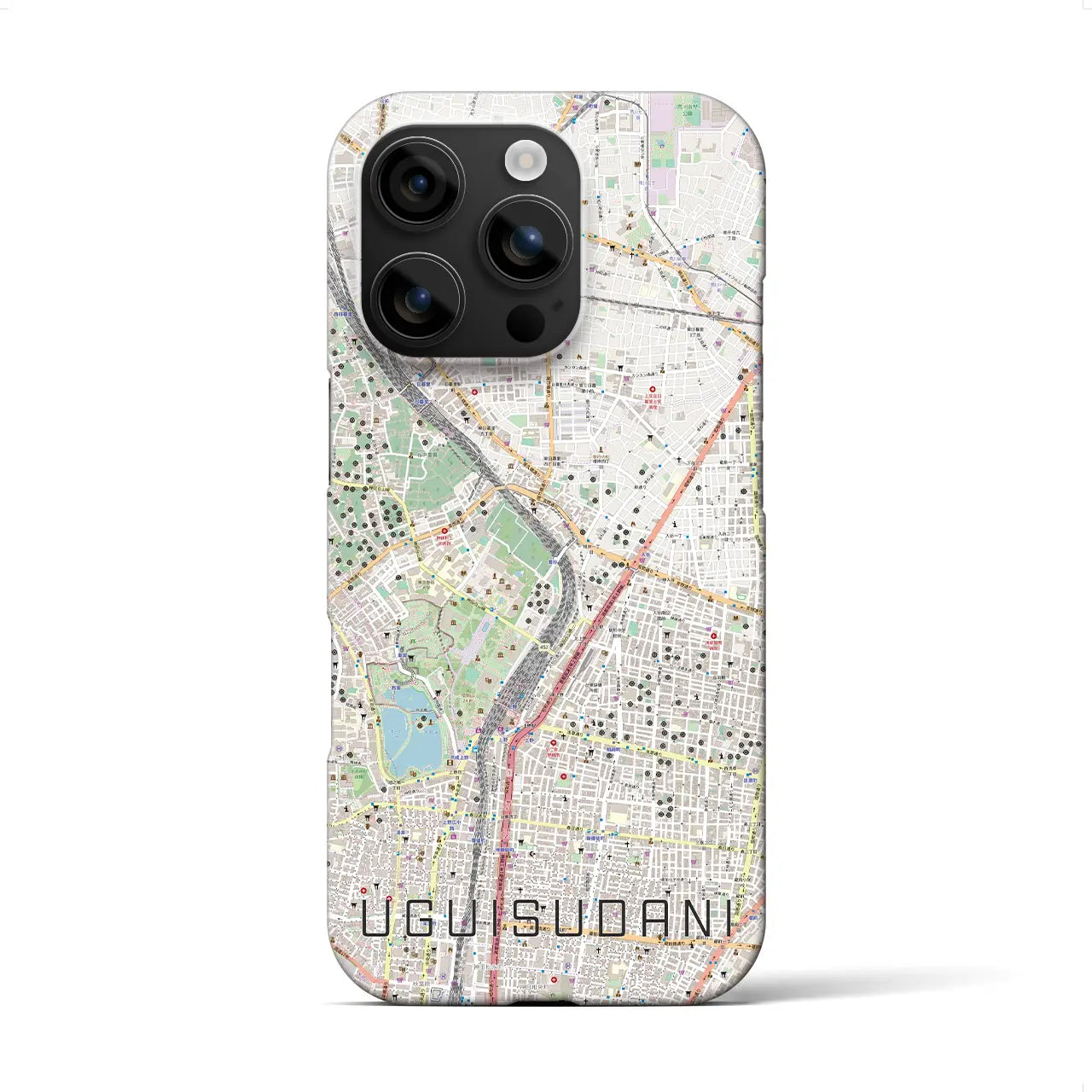 【鶯谷(東京都)】地図柄iPhoneケース(バックカバータイプ)