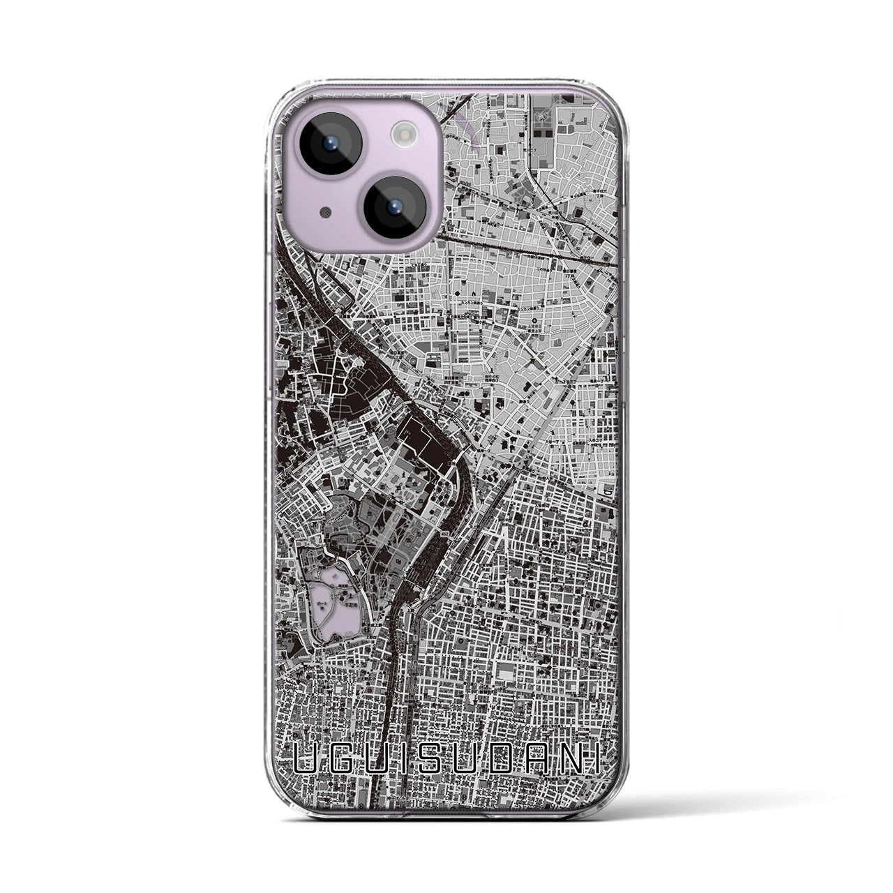 【鶯谷(東京都)】地図柄iPhoneケース(クリアタイプ)