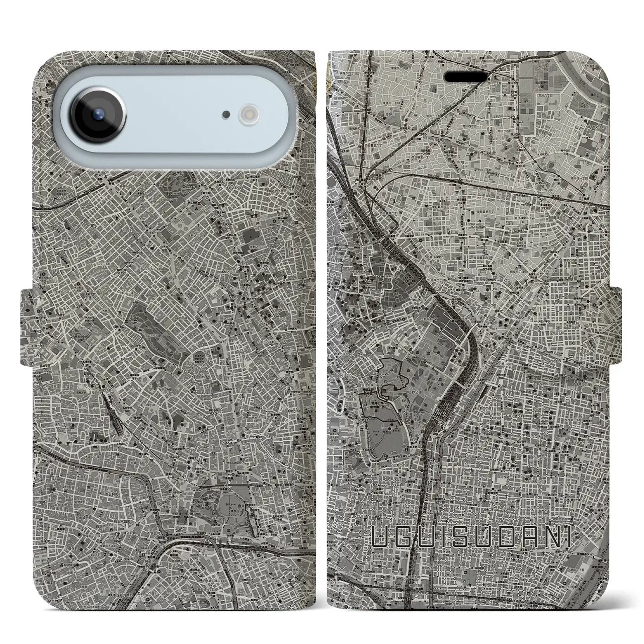 【鶯谷(東京都)】地図柄iPhoneケース(手帳タイプ)