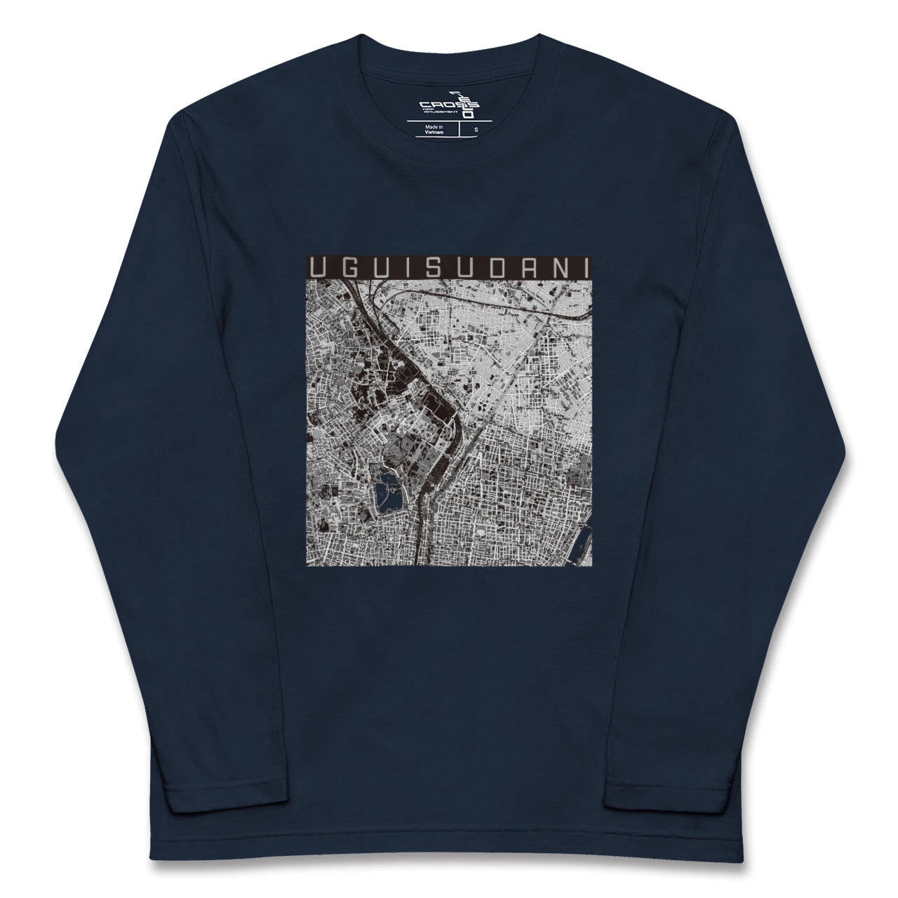 【鶯谷(東京都)】地図柄ロングスリーブTシャツ