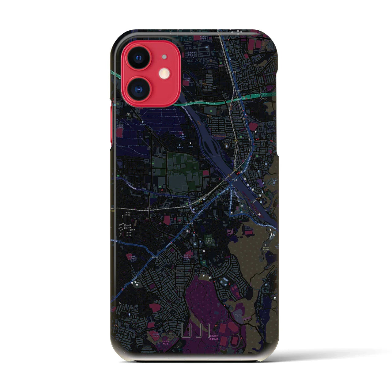 【宇治(京都府)】地図柄iPhoneケース(バックカバータイプ)