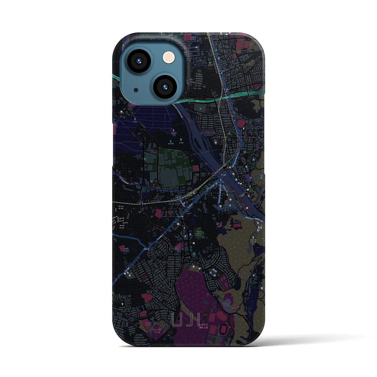 【宇治(京都府)】地図柄iPhoneケース(バックカバータイプ)