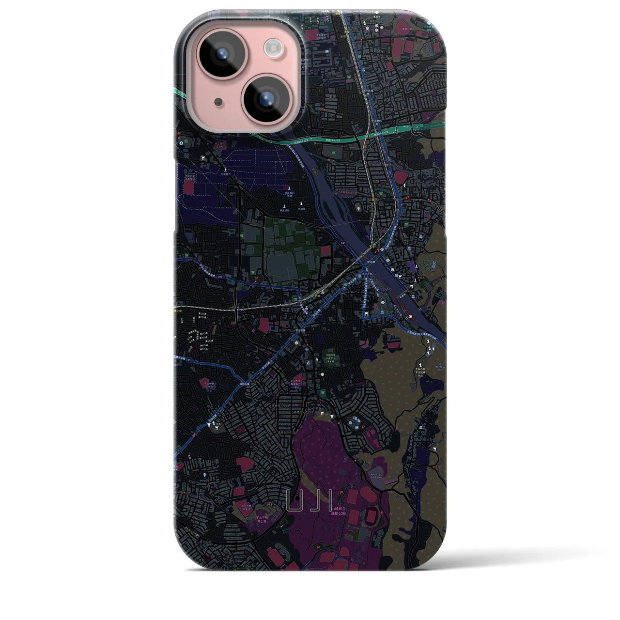 【宇治(京都府)】地図柄iPhoneケース(バックカバータイプ)