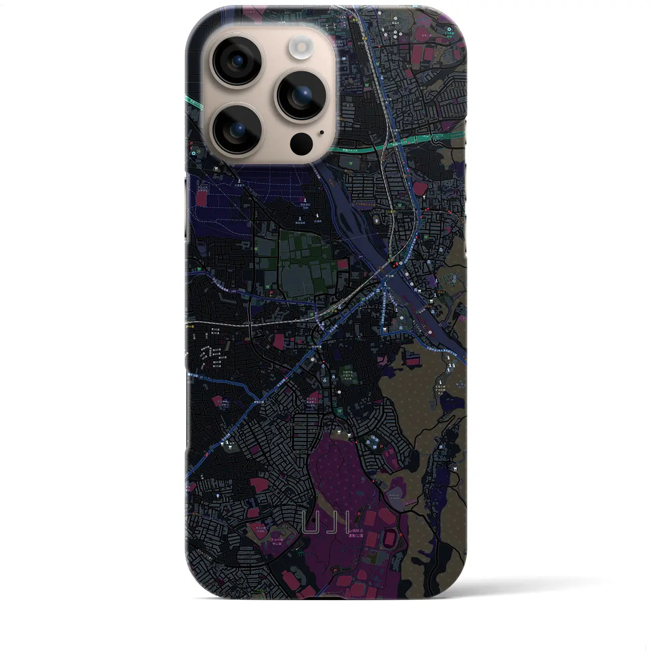 【宇治(京都府)】地図柄iPhoneケース(バックカバータイプ)