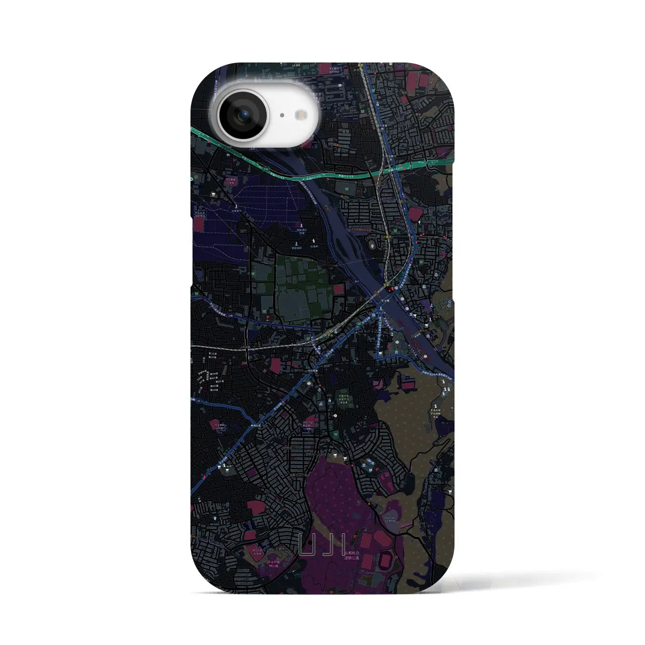 【宇治(京都府)】地図柄iPhoneケース(バックカバータイプ)