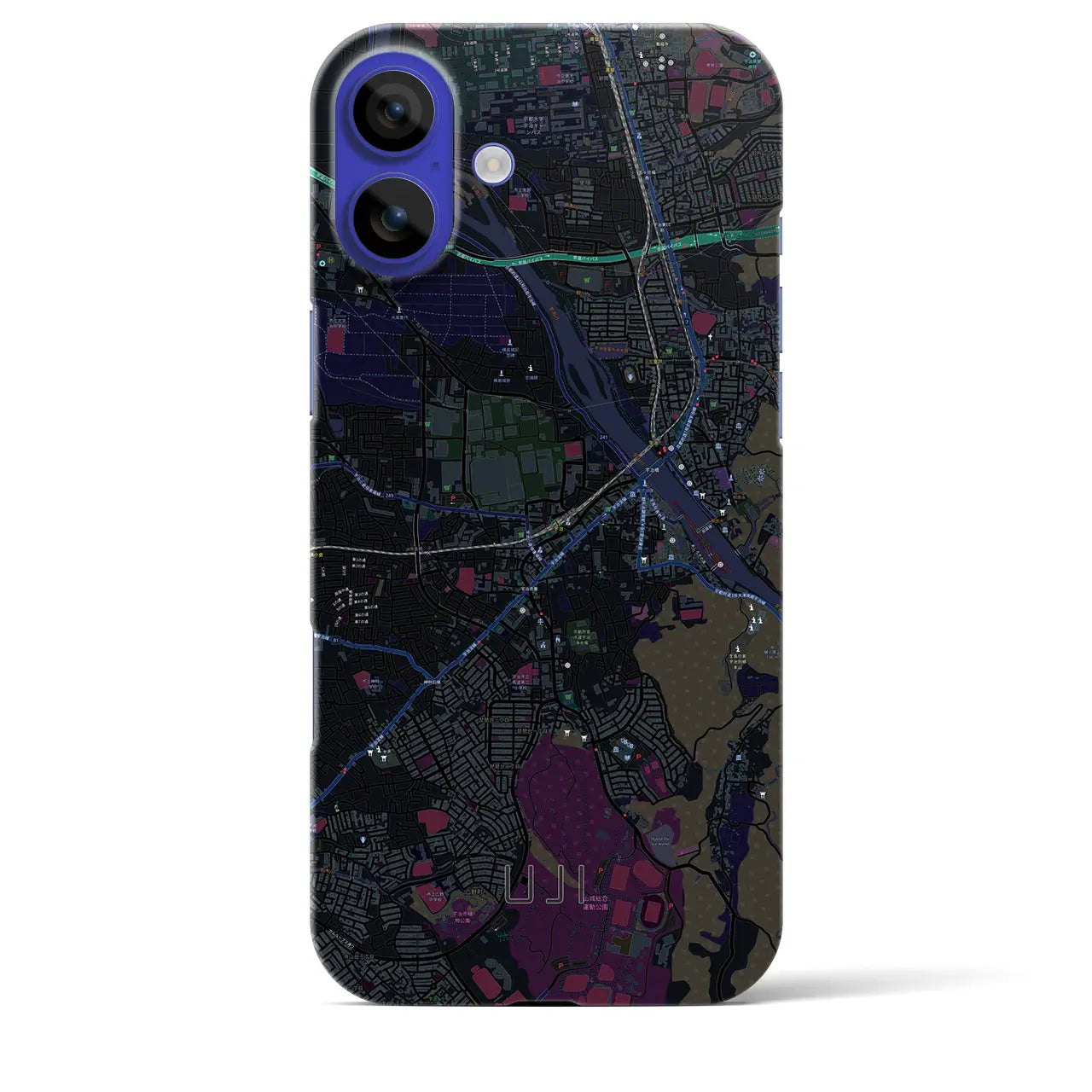 【宇治(京都府)】地図柄iPhoneケース(バックカバータイプ)