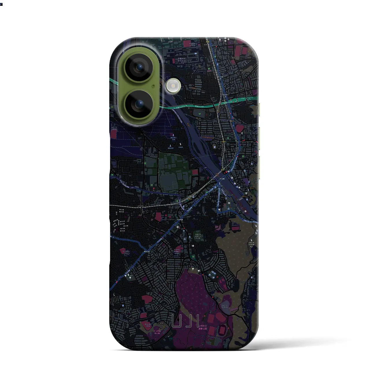 【宇治(京都府)】地図柄iPhoneケース(バックカバータイプ)