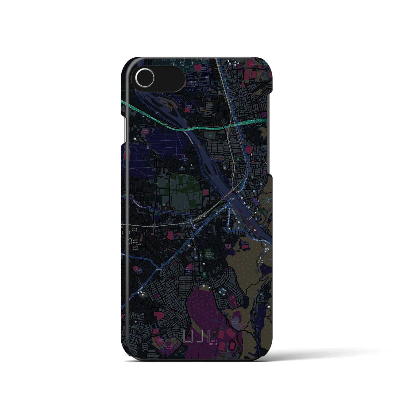 【宇治(京都府)】地図柄iPhoneケース(バックカバータイプ)