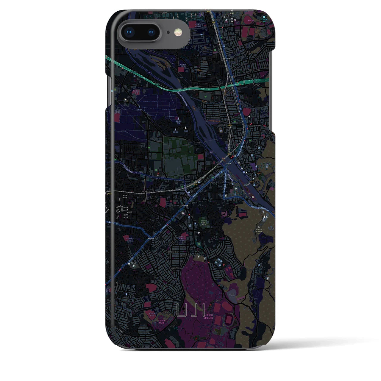 【宇治(京都府)】地図柄iPhoneケース(バックカバータイプ)