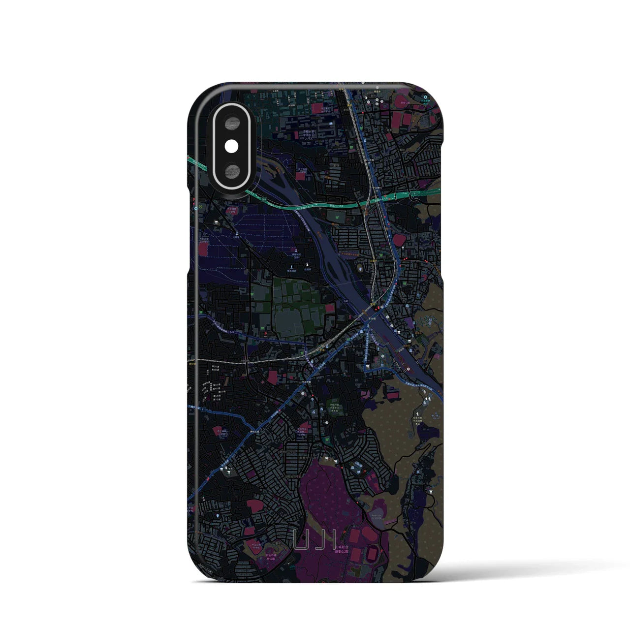 【宇治(京都府)】地図柄iPhoneケース(バックカバータイプ)