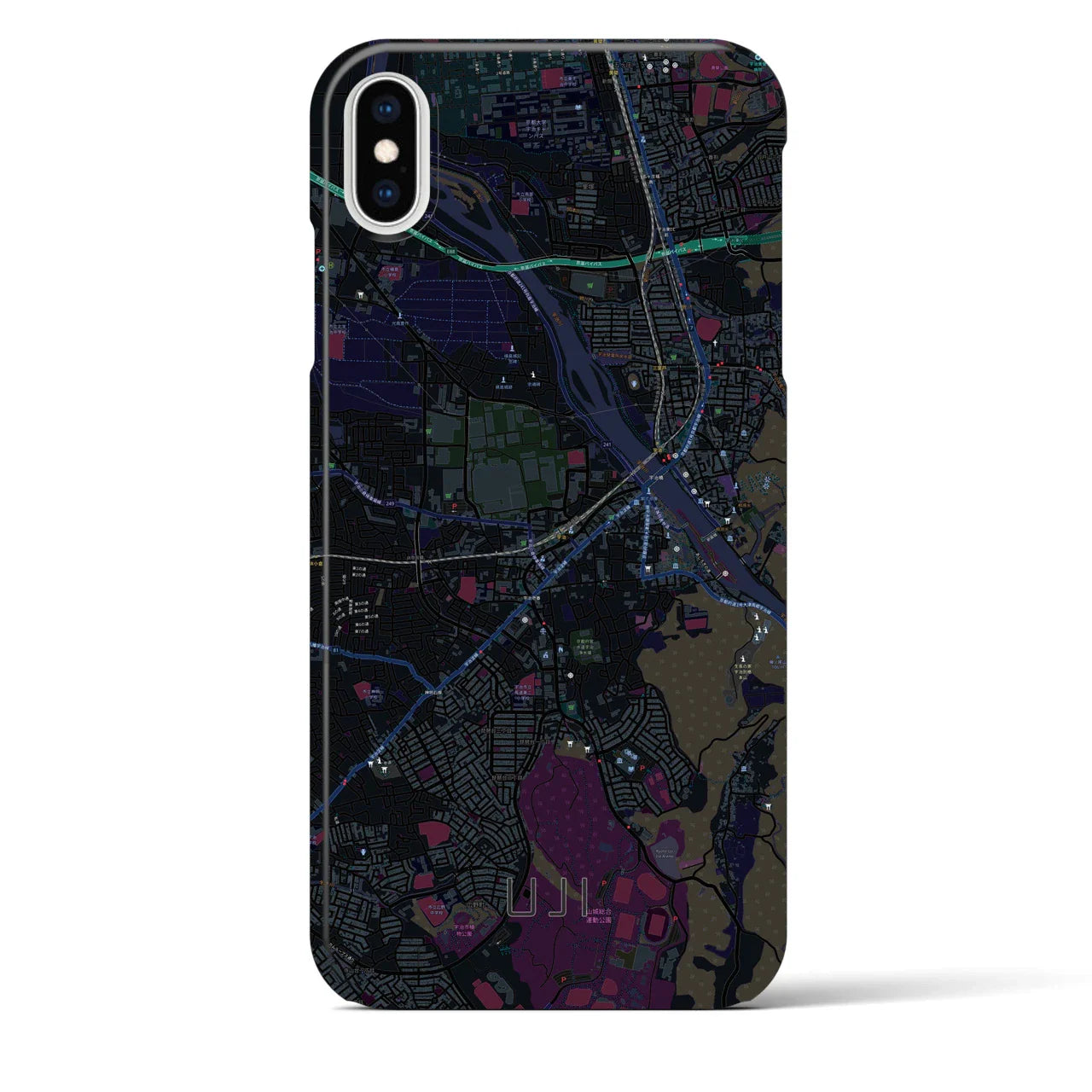 【宇治(京都府)】地図柄iPhoneケース(バックカバータイプ)