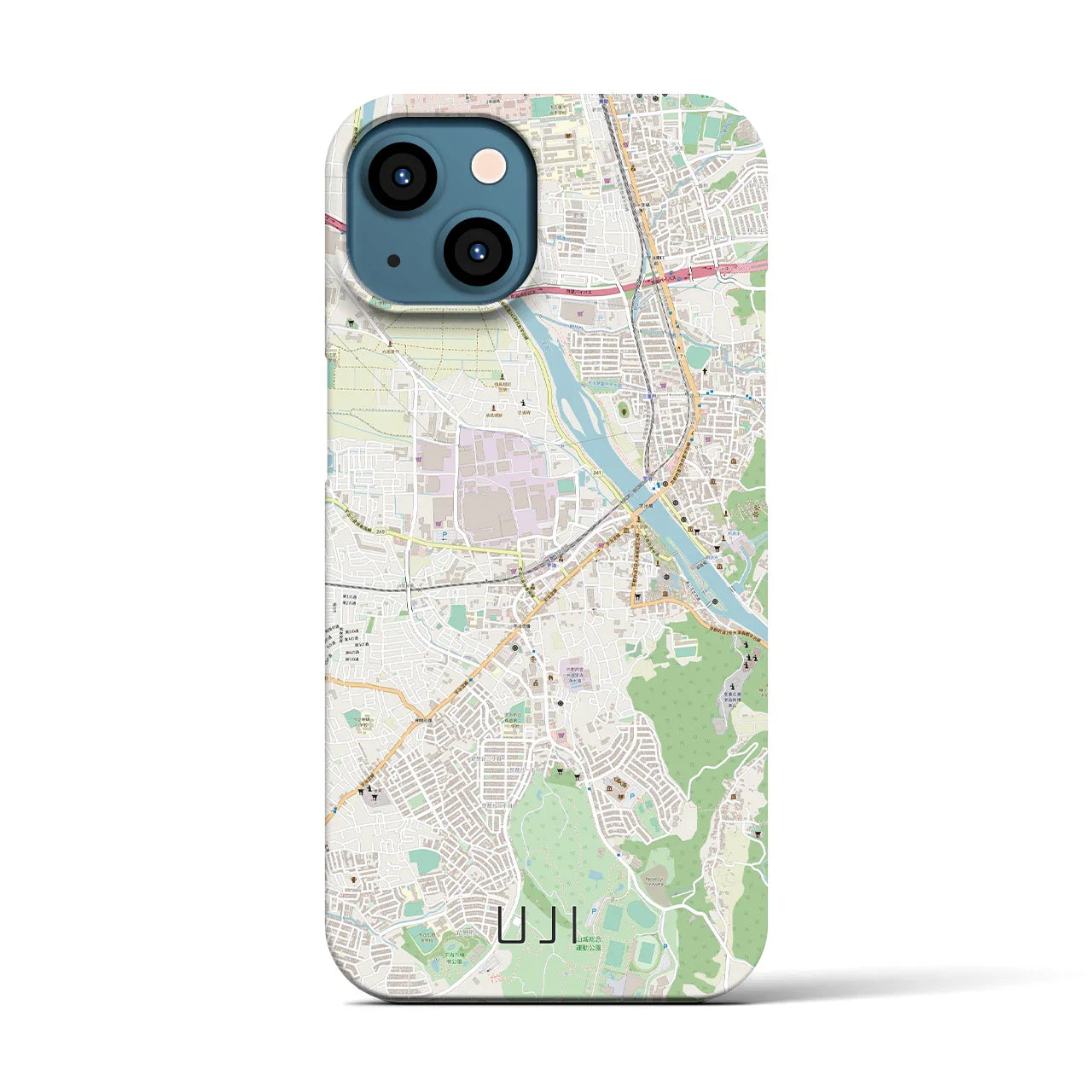 【宇治(京都府)】地図柄iPhoneケース(バックカバータイプ)