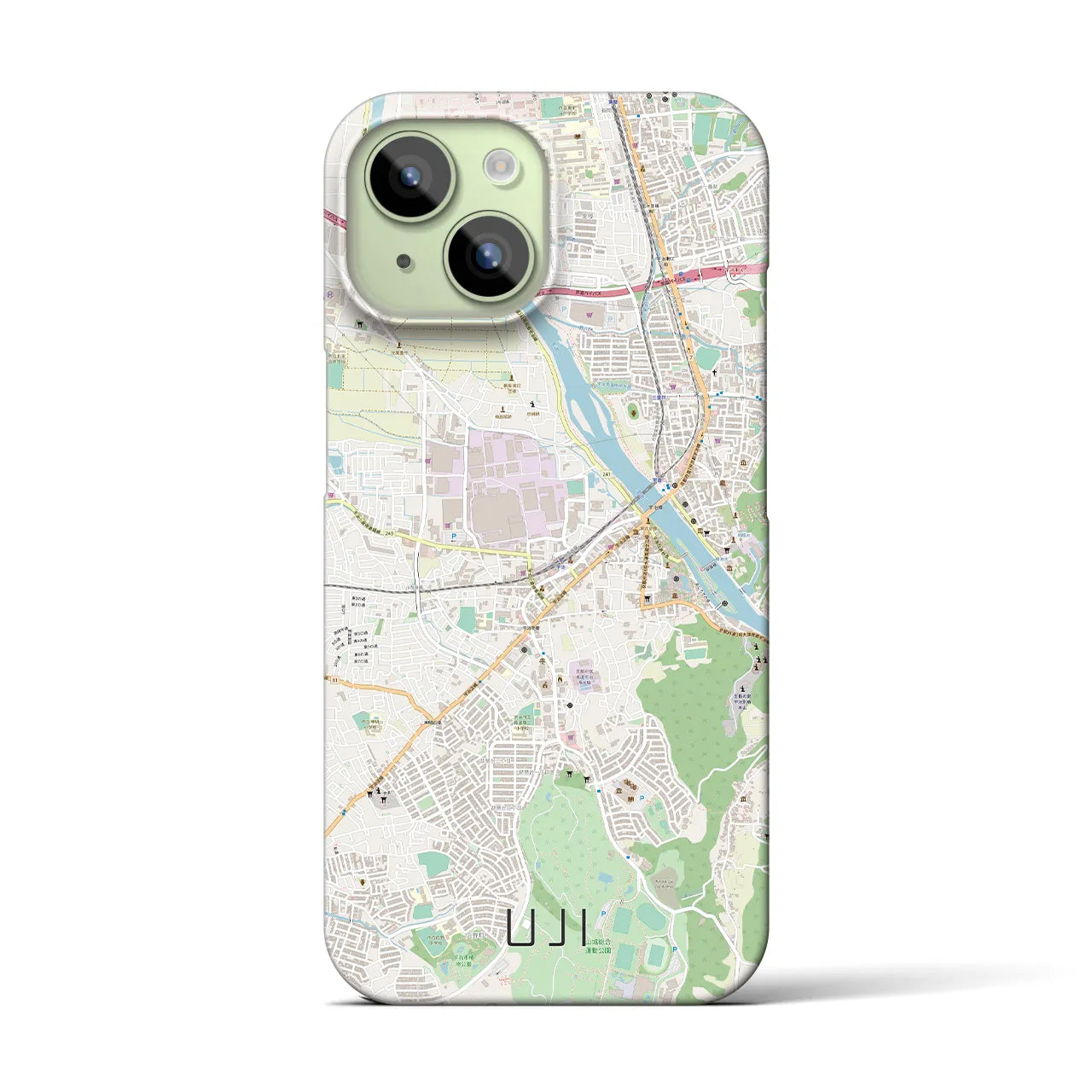 【宇治(京都府)】地図柄iPhoneケース(バックカバータイプ)