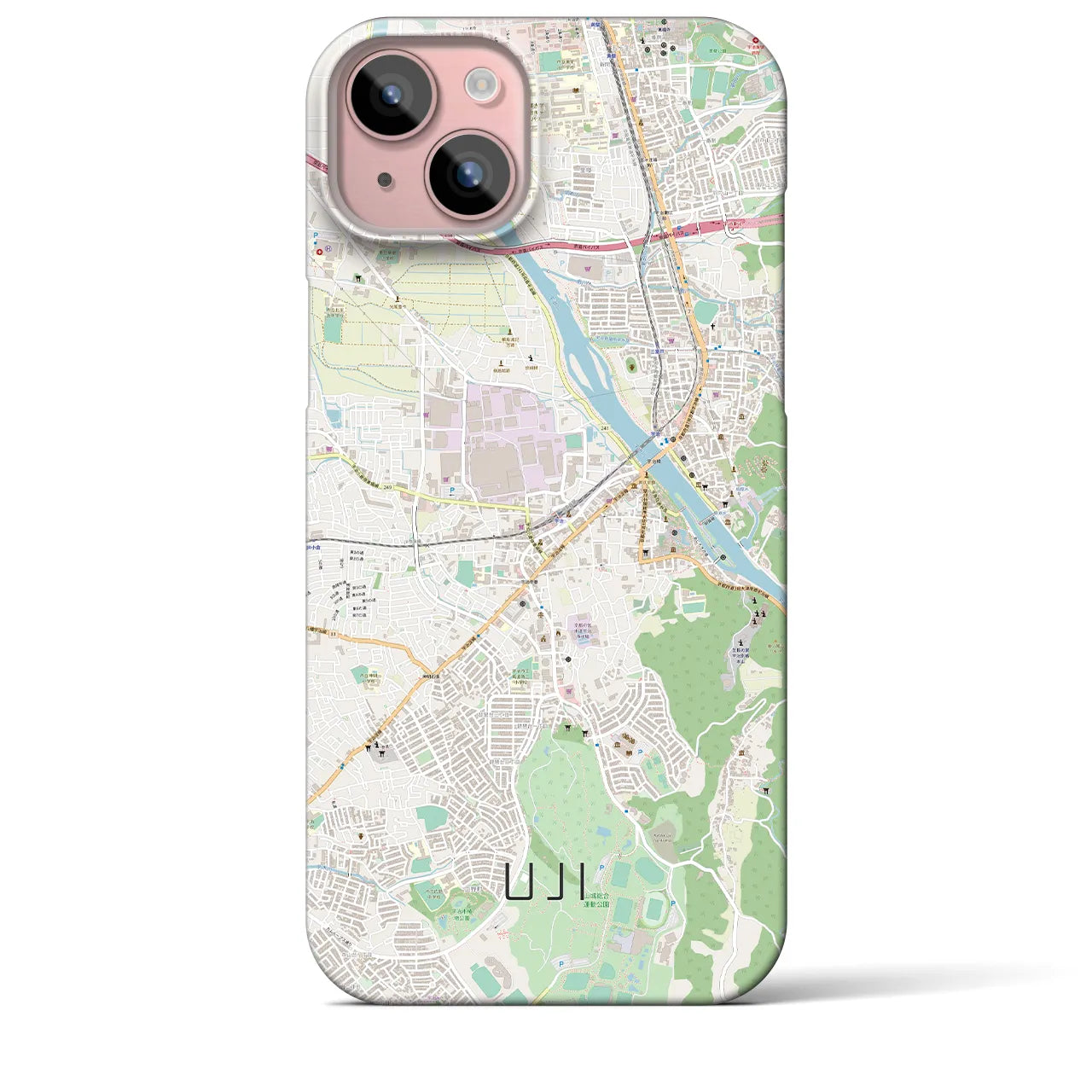 【宇治(京都府)】地図柄iPhoneケース(バックカバータイプ)