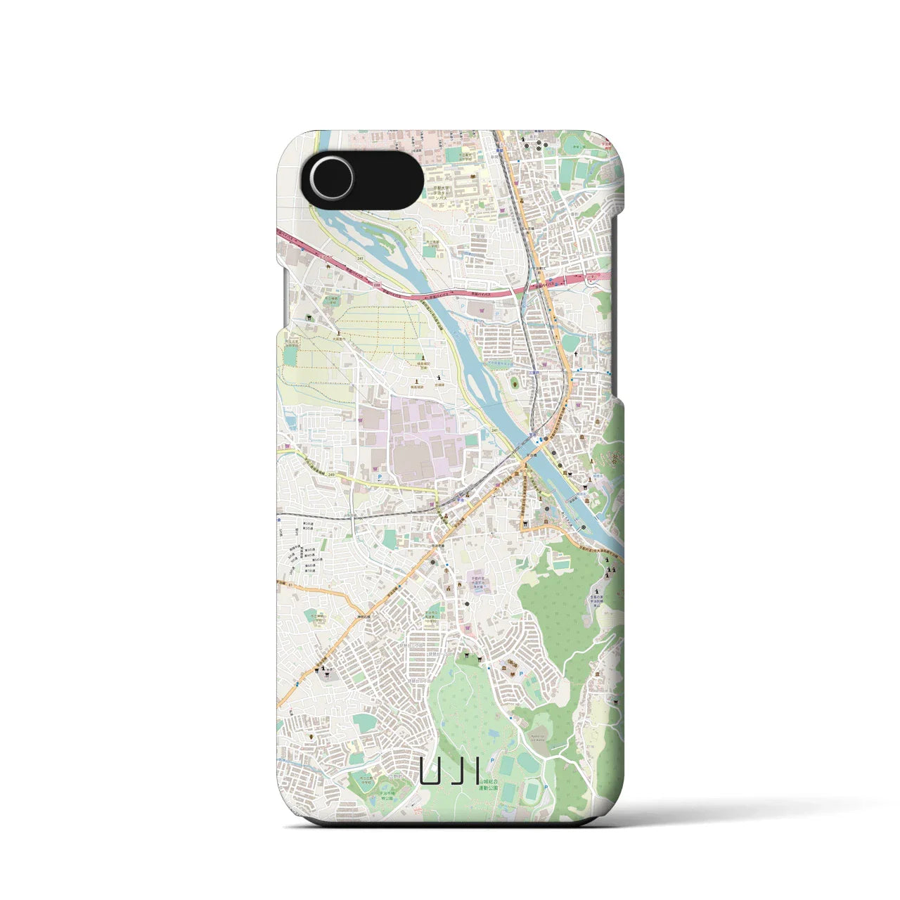 【宇治(京都府)】地図柄iPhoneケース(バックカバータイプ)
