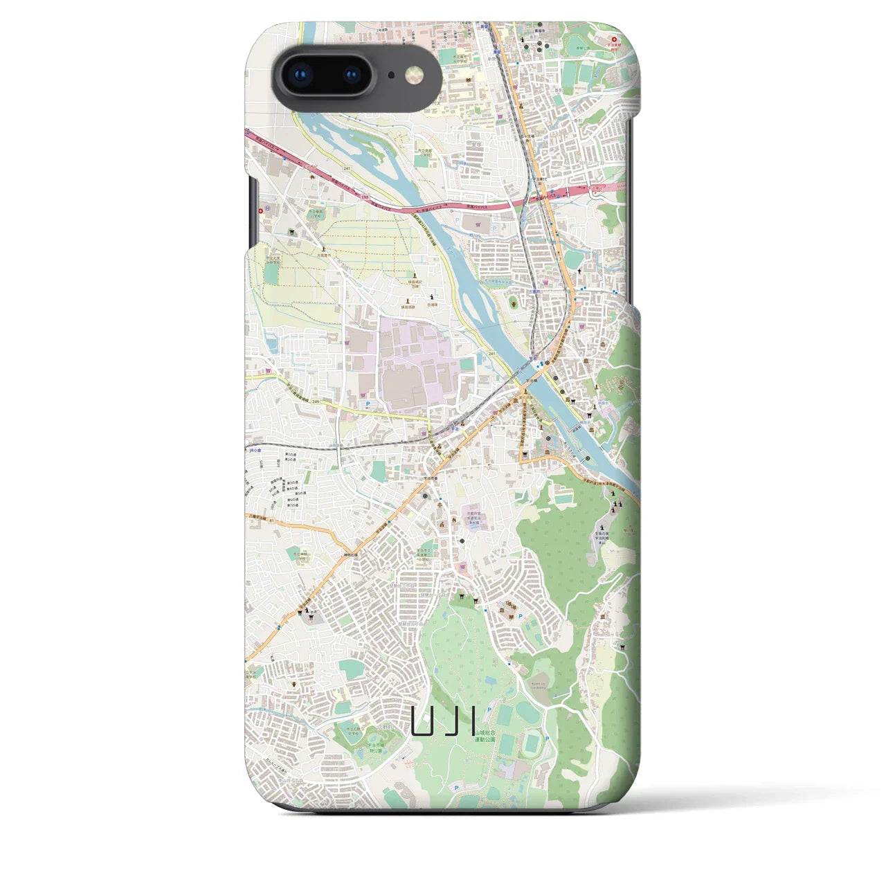 【宇治(京都府)】地図柄iPhoneケース(バックカバータイプ)