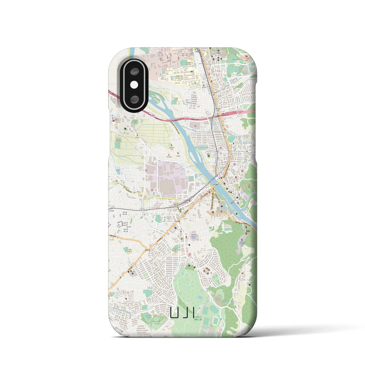 【宇治(京都府)】地図柄iPhoneケース(バックカバータイプ)