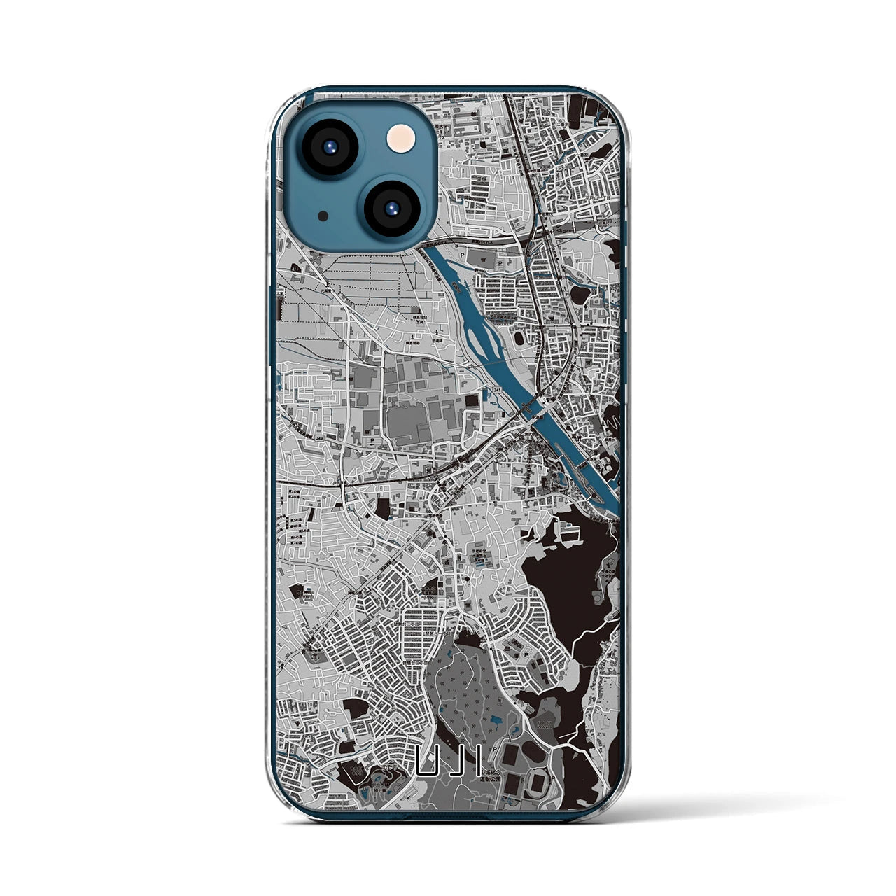 【宇治(京都府)】地図柄iPhoneケース(クリアタイプ)