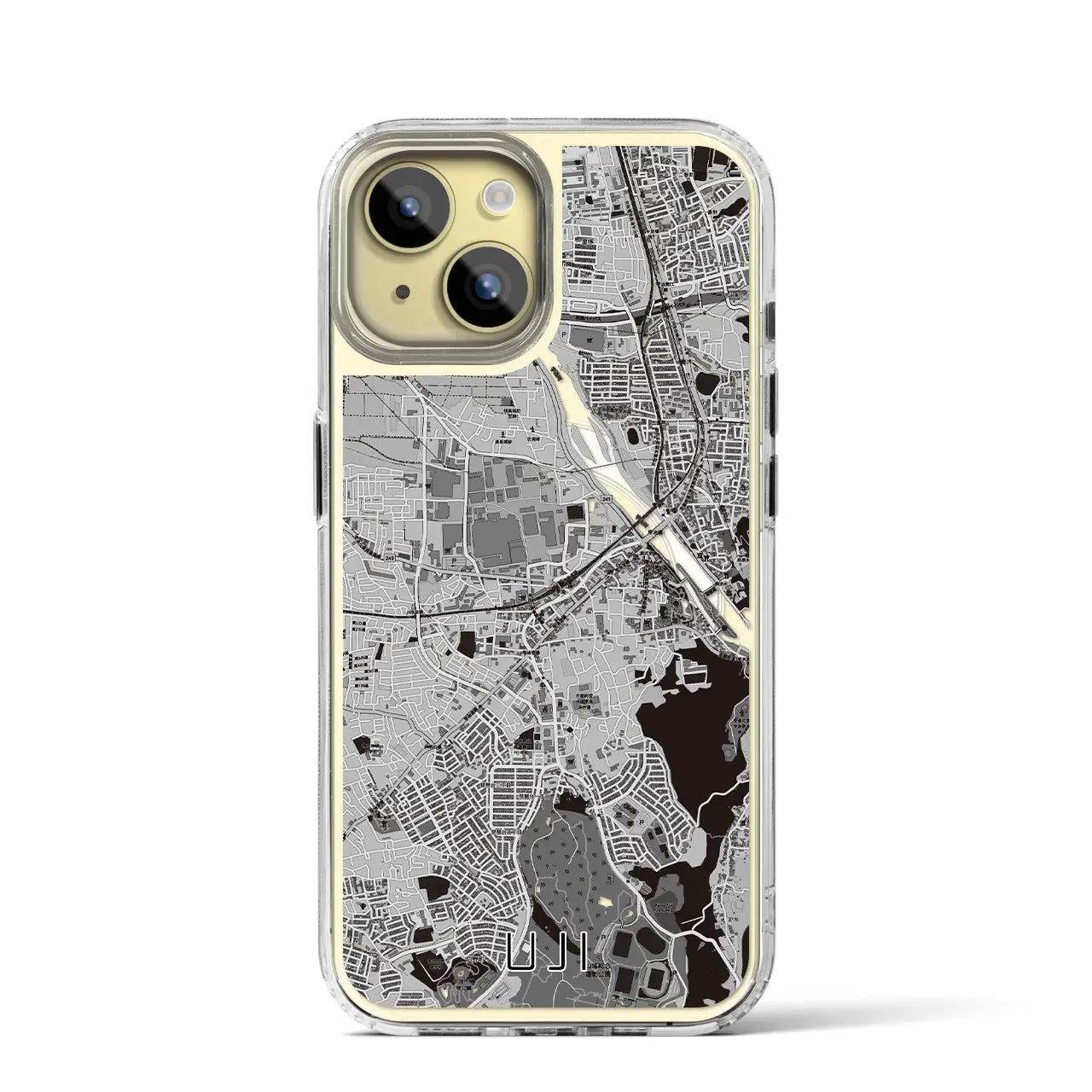 【宇治(京都府)】地図柄iPhoneケース(MagSafeタイプ)