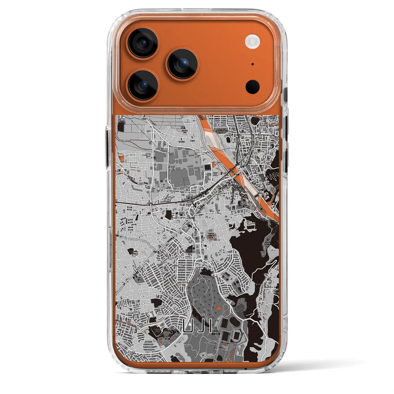 【宇治(京都府)】地図柄iPhoneケース(MagSafeタイプ)