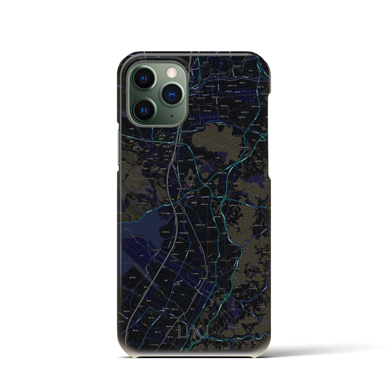 【宇城(熊本県)】地図柄iPhoneケース(バックカバータイプ)