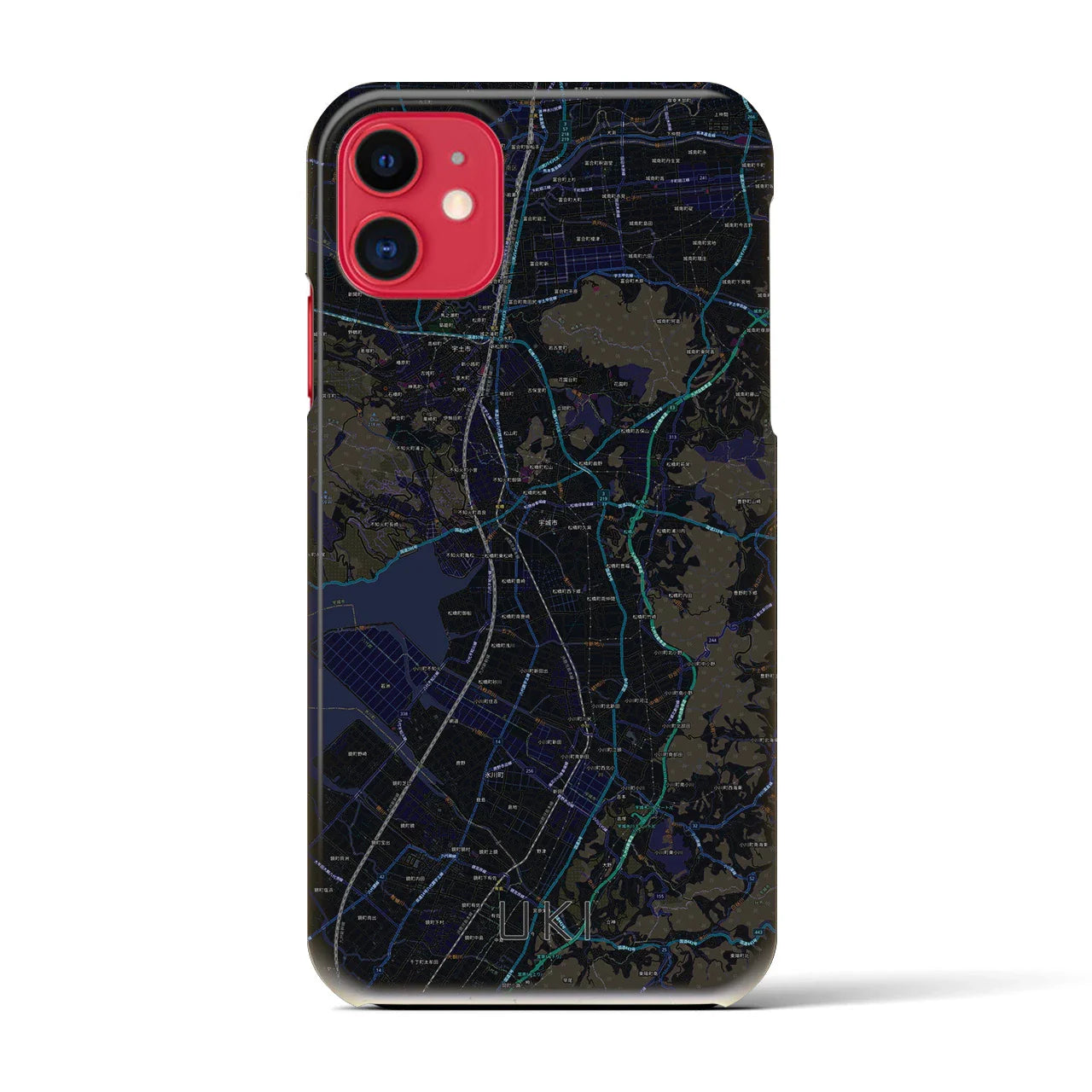 【宇城(熊本県)】地図柄iPhoneケース(バックカバータイプ)