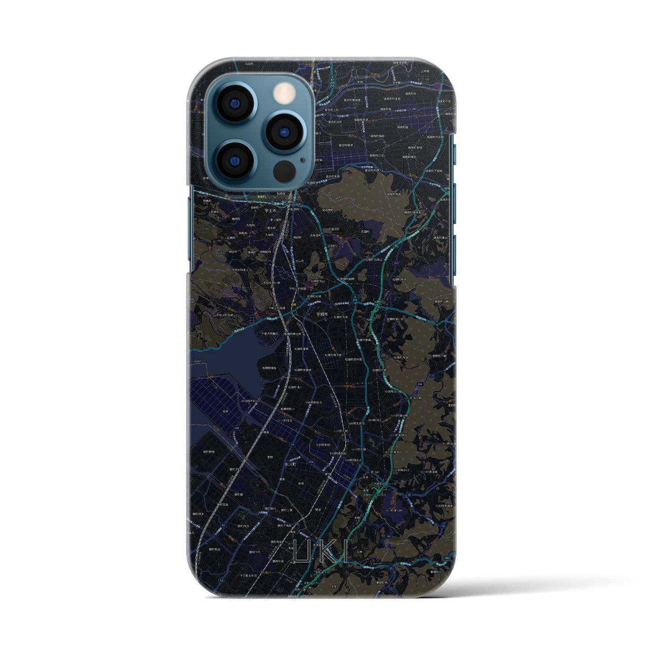 【宇城(熊本県)】地図柄iPhoneケース(バックカバータイプ)