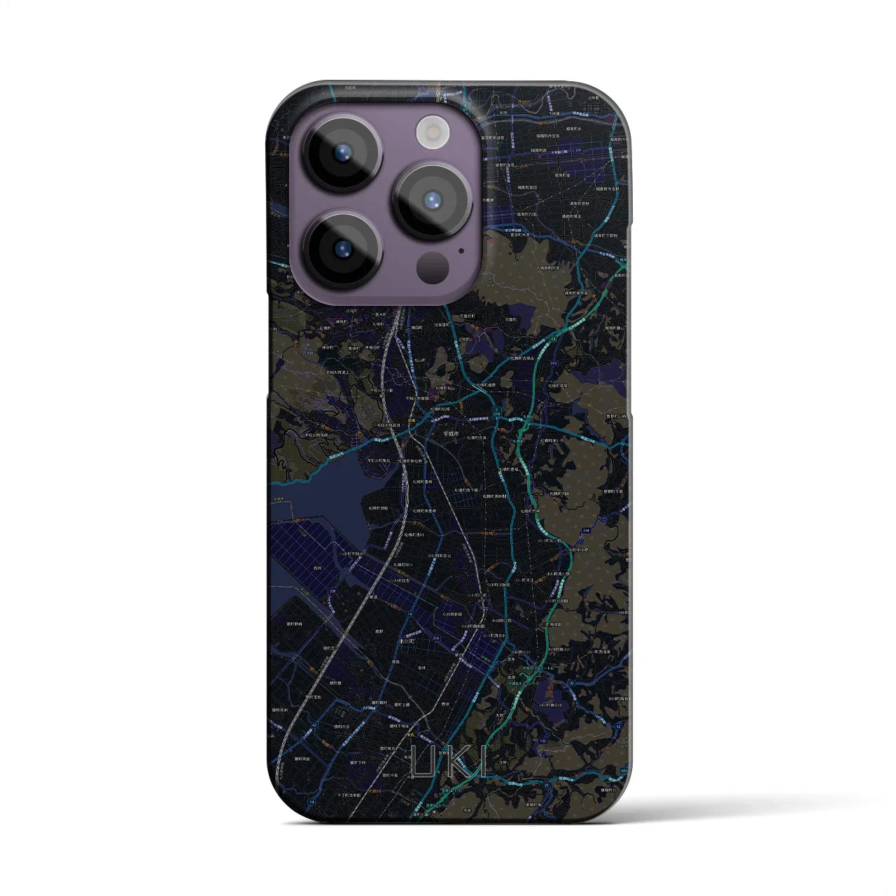 【宇城(熊本県)】地図柄iPhoneケース(バックカバータイプ)