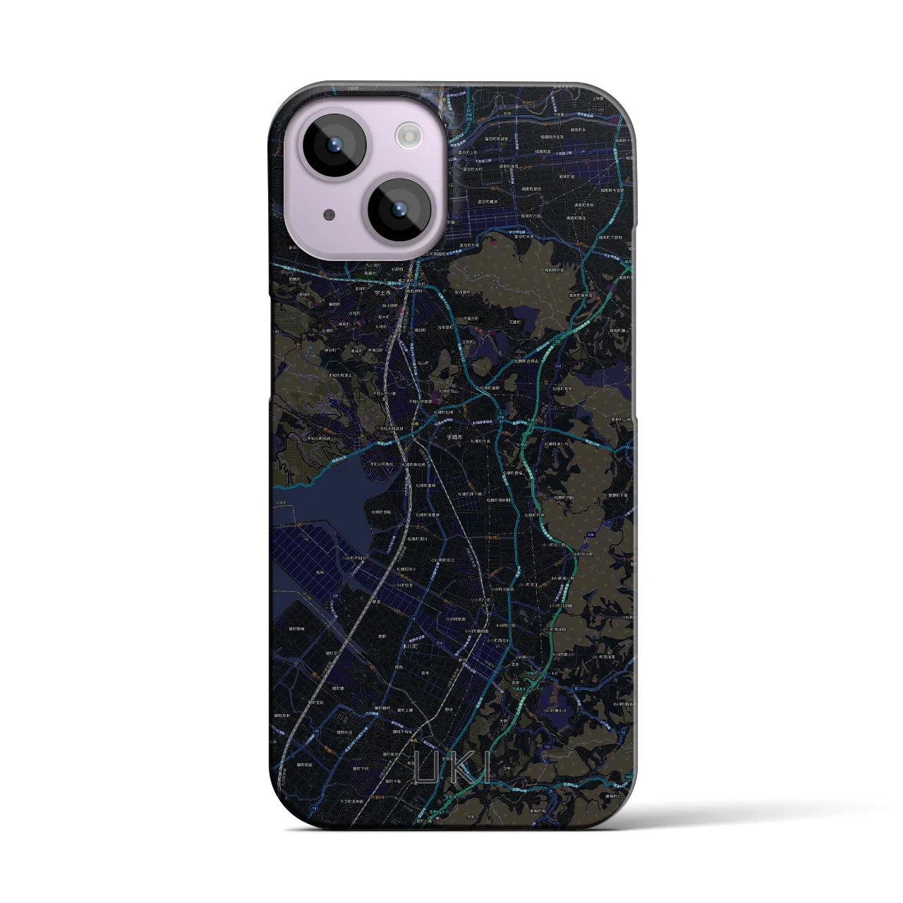 【宇城(熊本県)】地図柄iPhoneケース(バックカバータイプ)