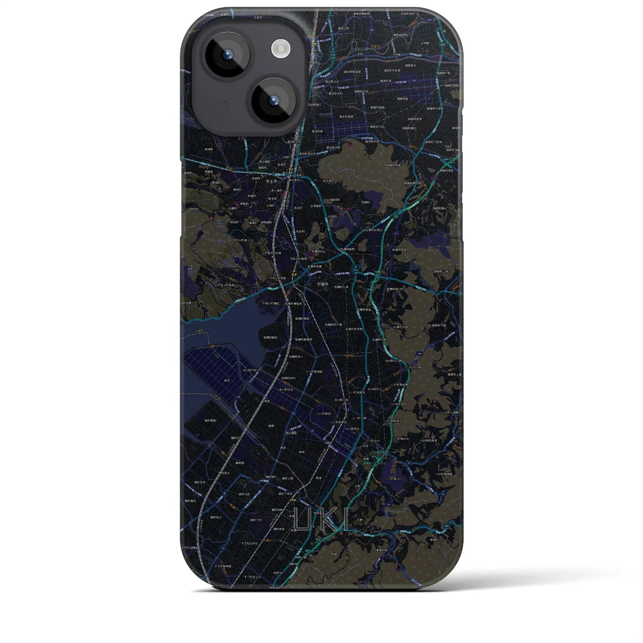 【宇城(熊本県)】地図柄iPhoneケース(バックカバータイプ)